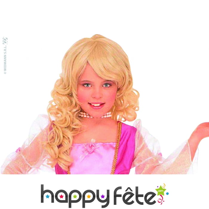 Perruque enfant princesse flamme retardante