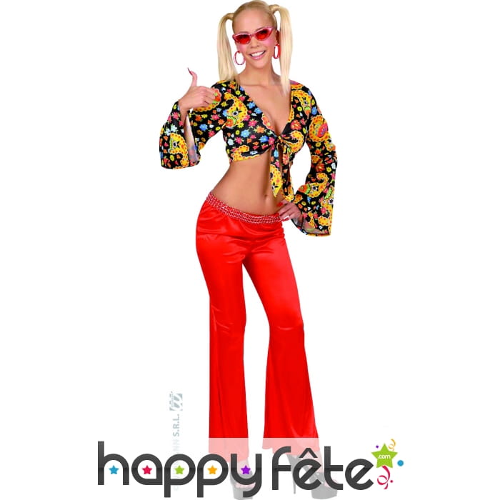 Pantalon extensible rouge pat def