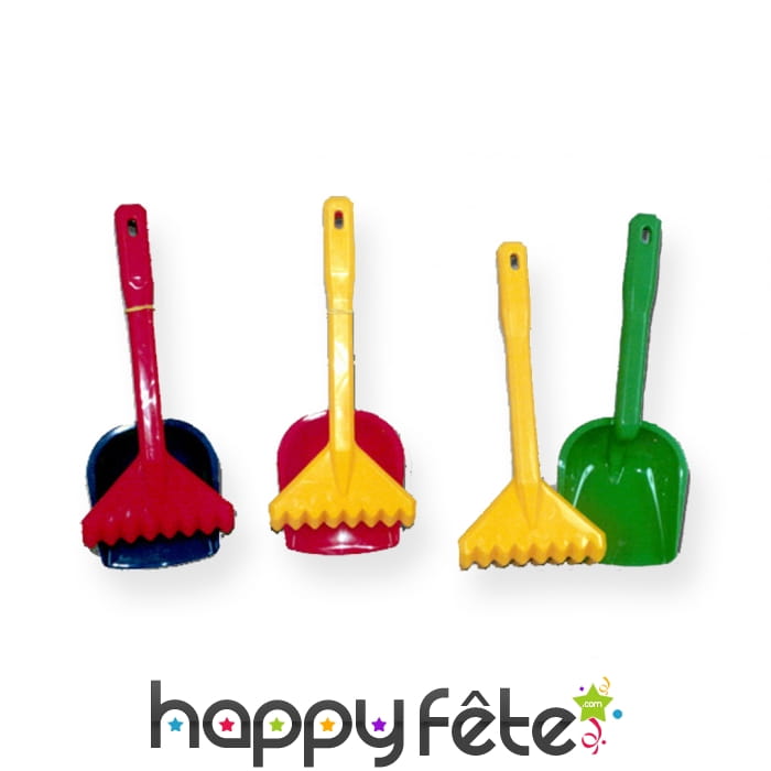 Pelle et rateau de plage