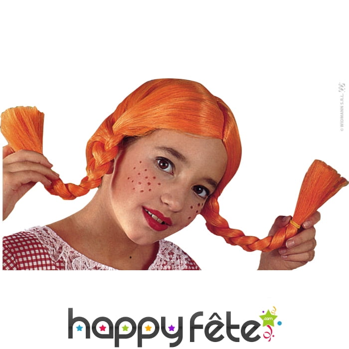 Perruque enfant tresses rousses Fifi