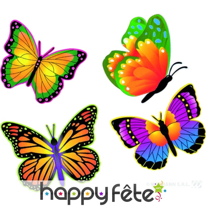 Papillons fluos