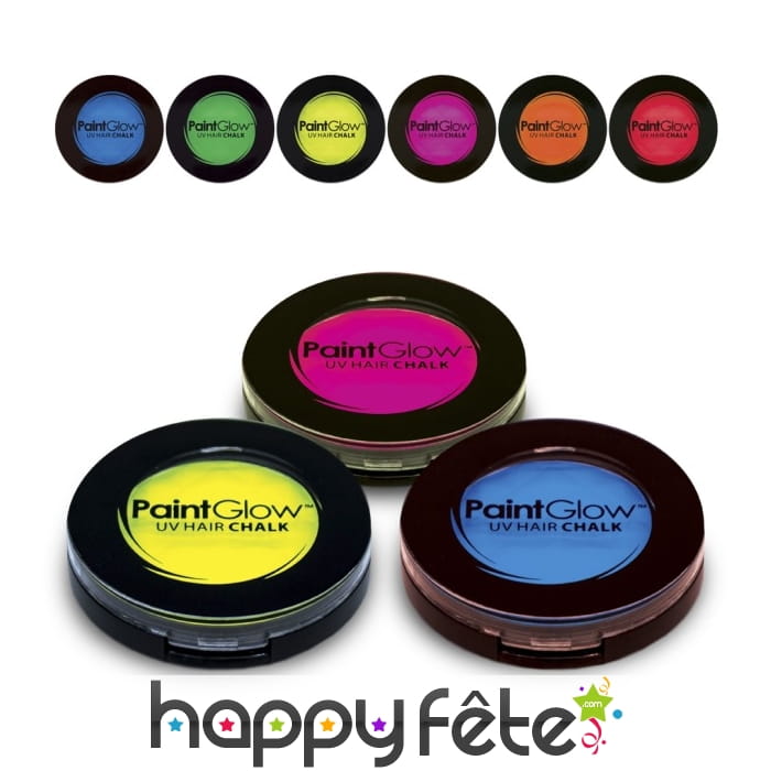 Poudre fluo à cheveux, UV