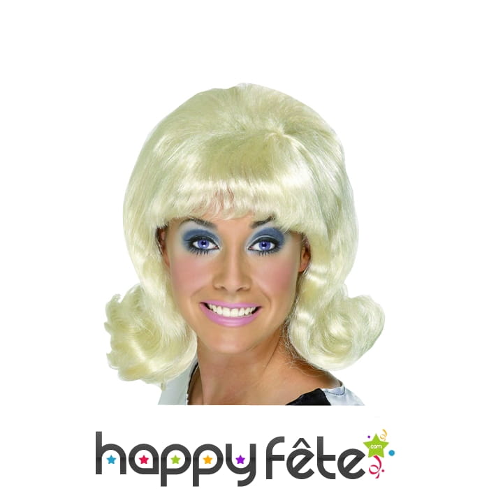 Perruque femme blonde des années 60