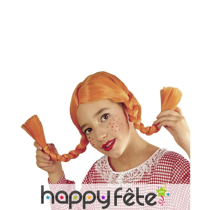 Perruque fifi brindacier pour enfant