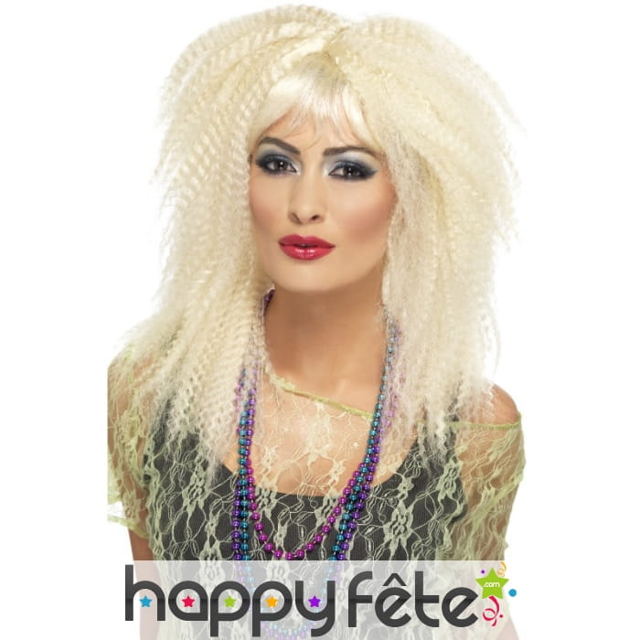 Perruque frisée blonde