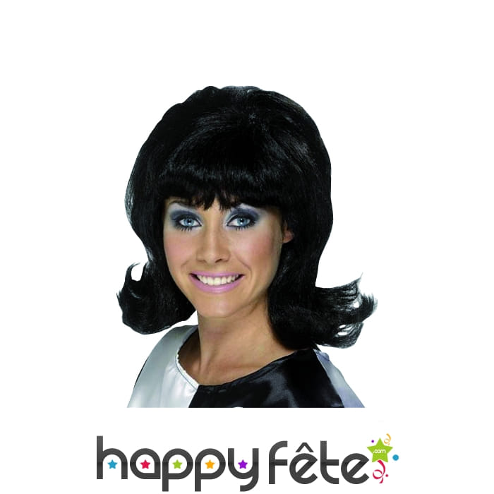 Perruque femme noire des année 60
