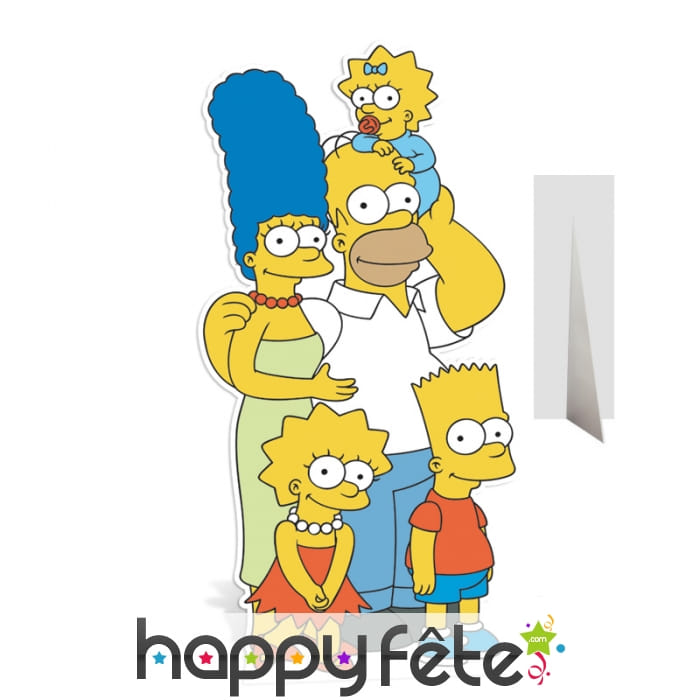 Portrait famille Simpsons en carton taille réelle
