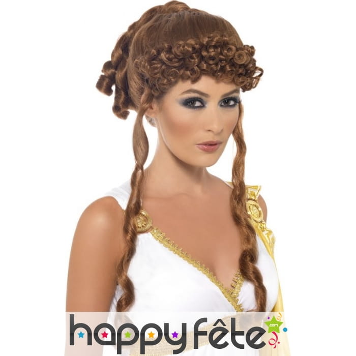 Perruque grecque auburn de déesse
