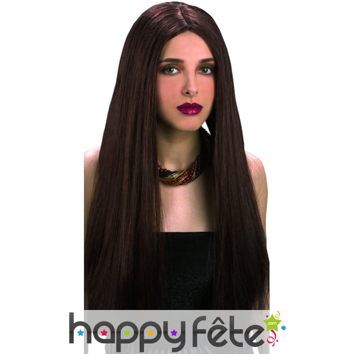 Perruque gothique chatain ignifugee