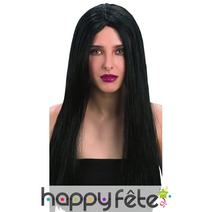 Perruque gothique noire ignifugee