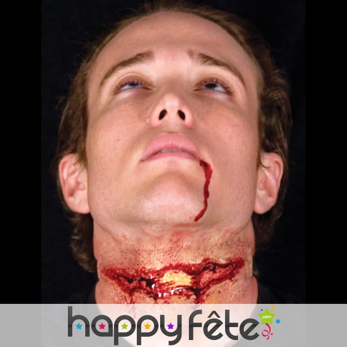 Postiche gorge tranchée en latex