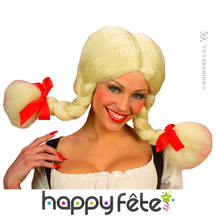 Perruque hollandaise et tresses blondes