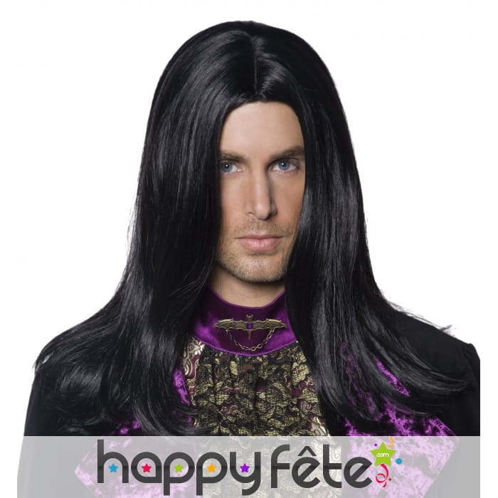Perruque homme gothique noire
