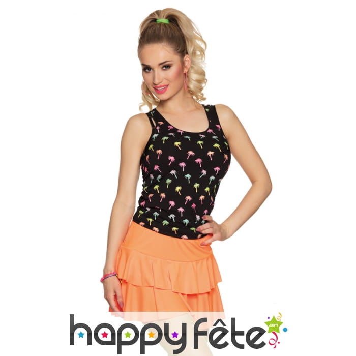 Petite jupe orange à volants