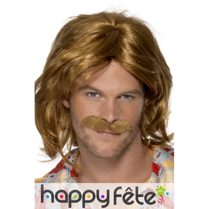 Perruque longue année 70 pour homme