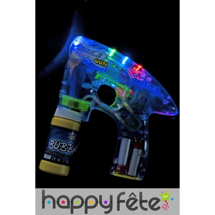 Pistolet lumineux bulles