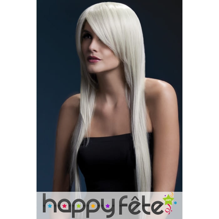 Perruque long cheveux naturel blond cendré de 71cm