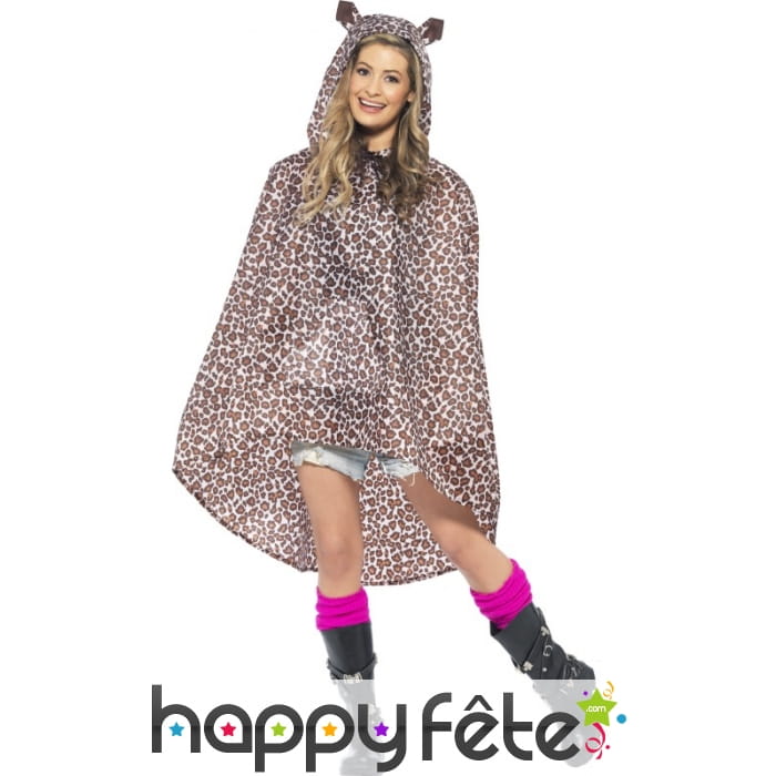 Poncho léopard imperméable