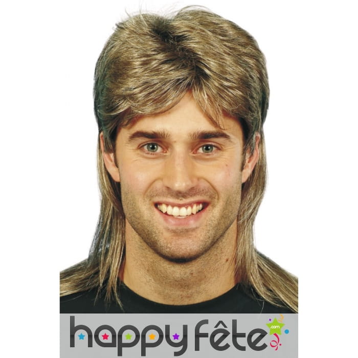 Perruque longue nuque chatain