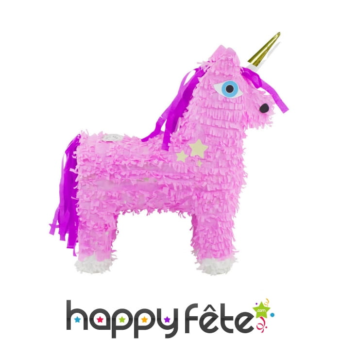 Pinata Licorne rose de 46cm