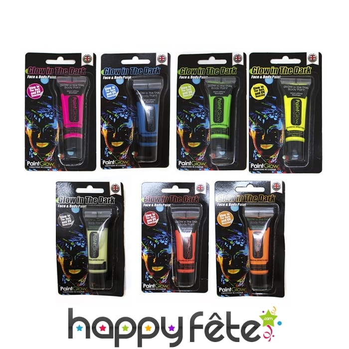 Peinture lumineuse visage et corps