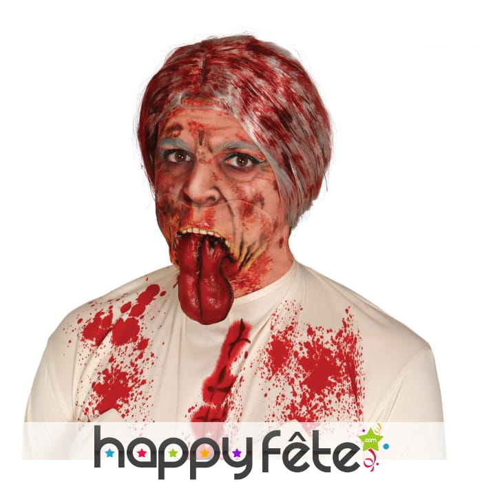 Postiche mâchoire brisée et langue