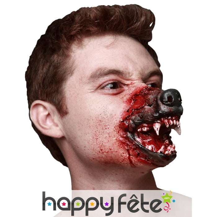 Postiche Museau de loup garou