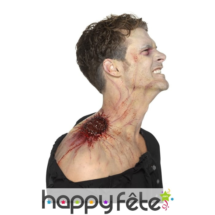 Postiche morsure infectée en latex