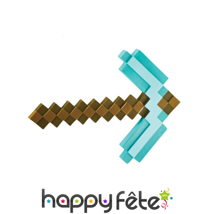 Pioche Minecraft pixelis&eacute;e en plastique, enfant