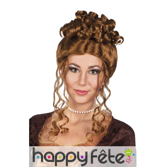 Perruque marron style renaissance