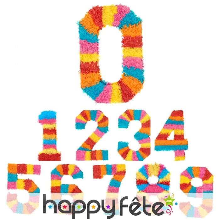 Pinata numéro 0 à 9