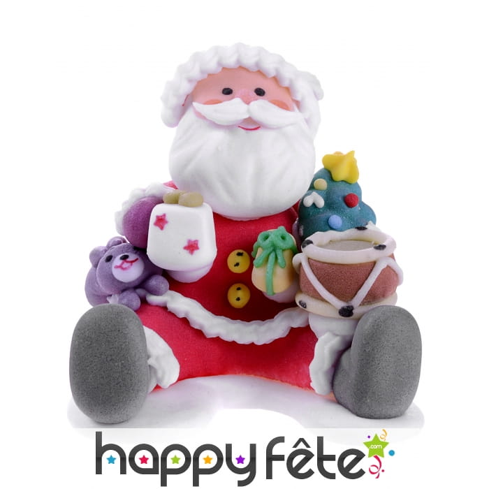 Père Noël assis en sucre de 6cm