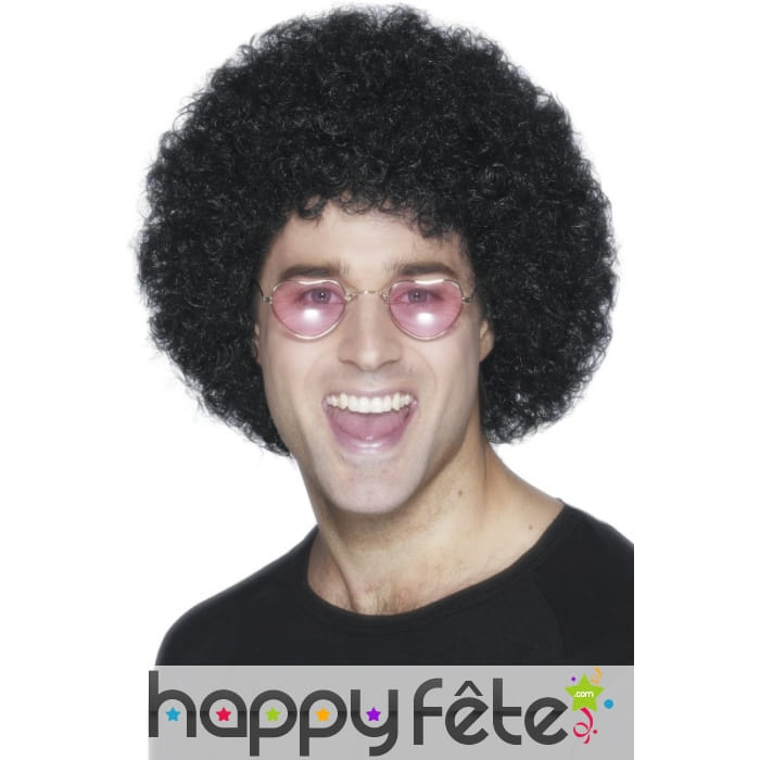 Perruque noire afro