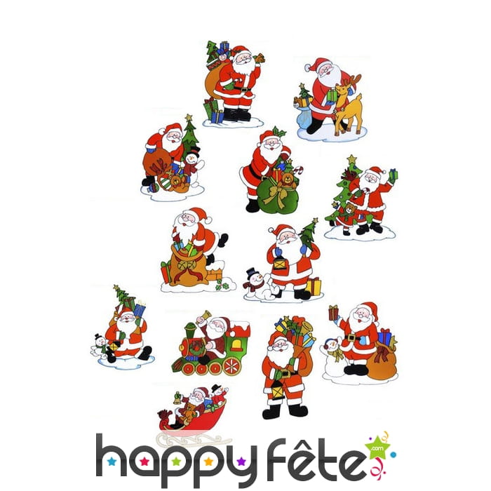 Père Noël décoratif pour fenêtre