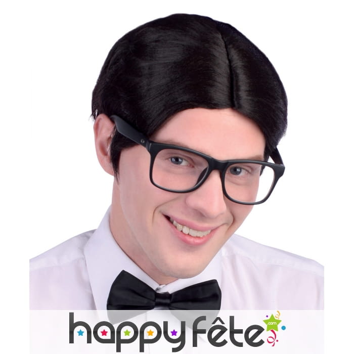 Perruque noire d'intello