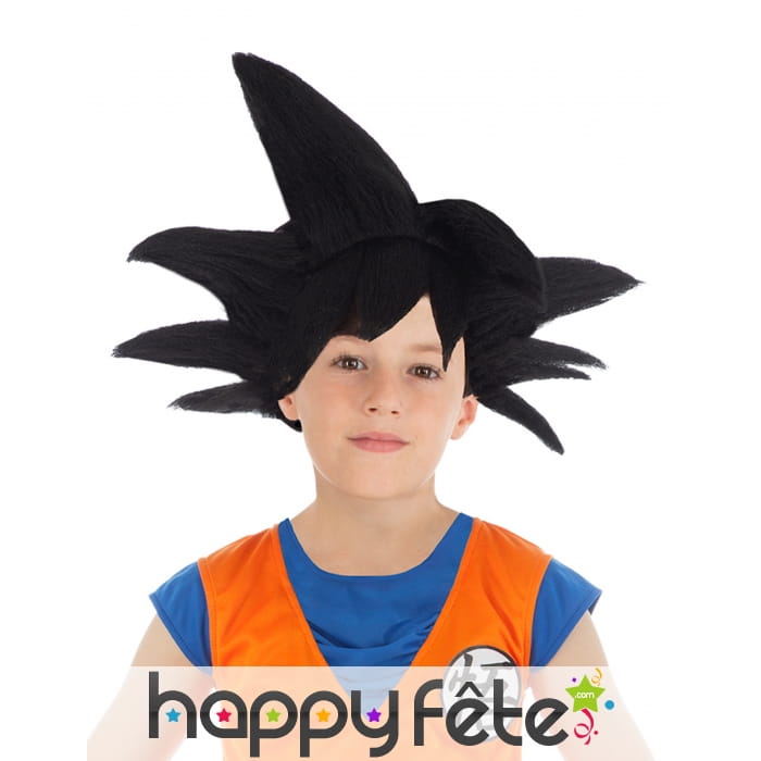 Perruque noire de Son Goku pour enfant,Dragon Ball