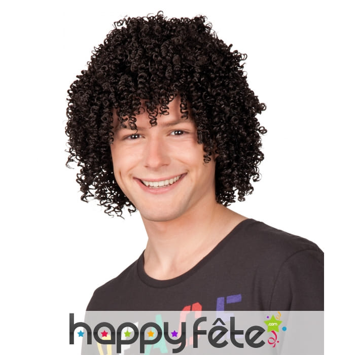 Perruque noire frisée de rasta