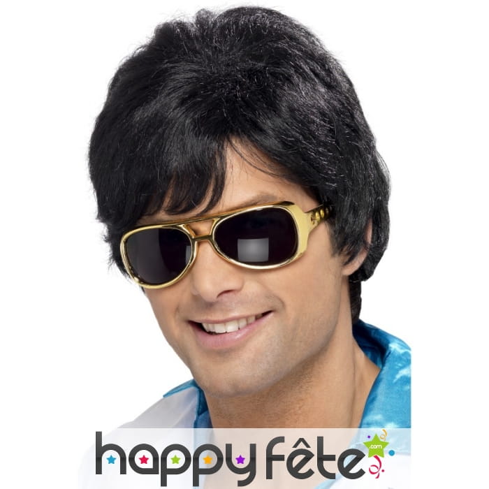 Perruque noir homme années 70