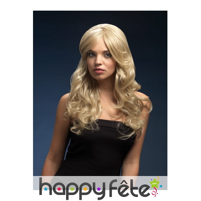 Perruque ondulée longue et blonde