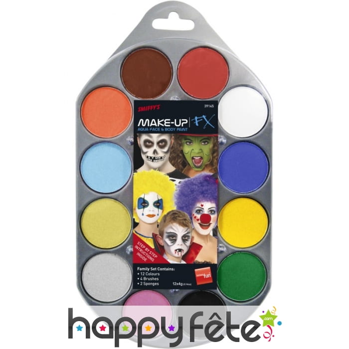 Palette peinture 12 couleurs