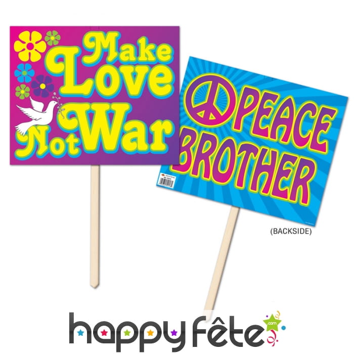 Pancarte peace and love