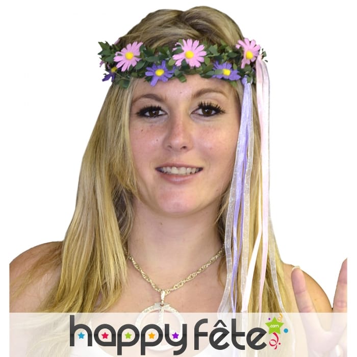 Pendentif peace and love argenté avec chaine