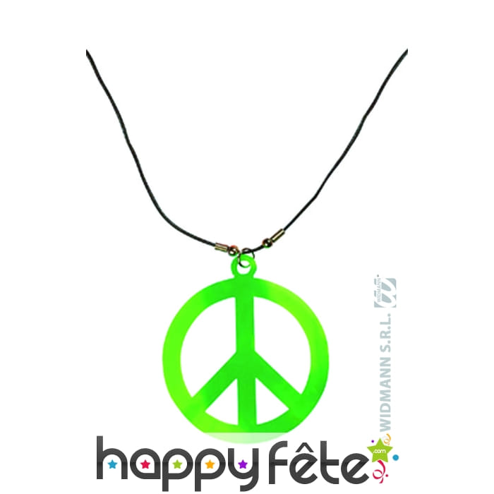 Pendentif peace and love fluorescent