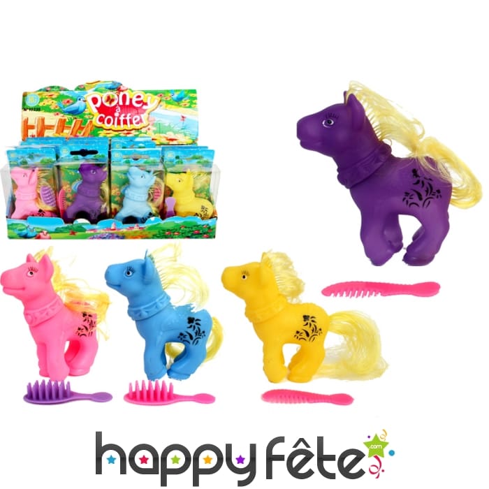 Petit poney à coiffer avec peigne