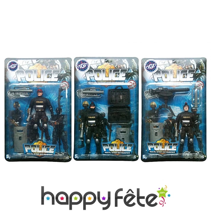 Poupée policier avec accessoires
