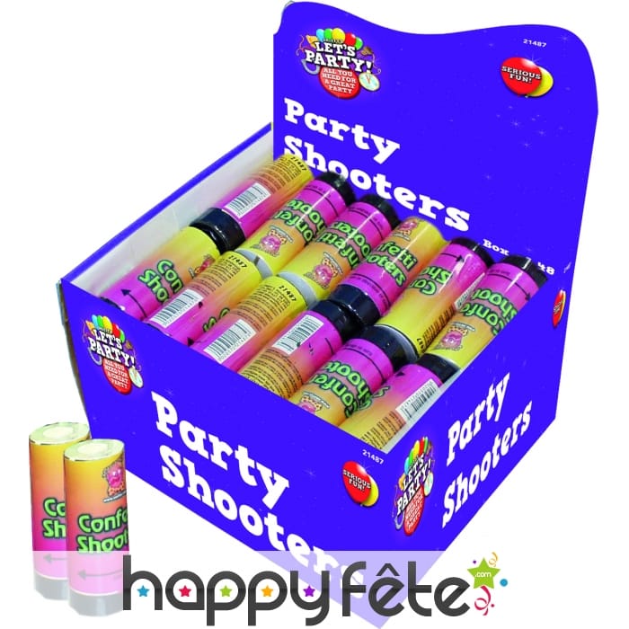 Party poppers canon a confettis