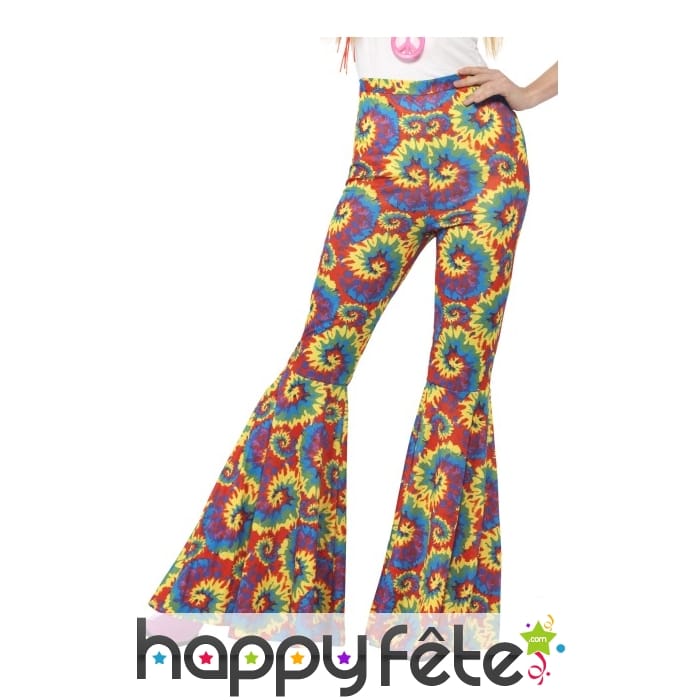 Pantalon pat d'eph coloré hippie pour femme