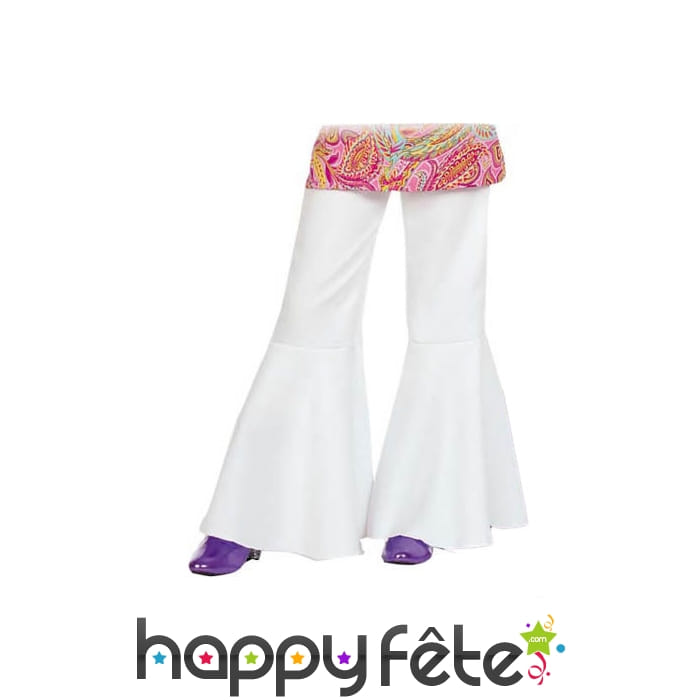 Pantalon patte def blanc mixte