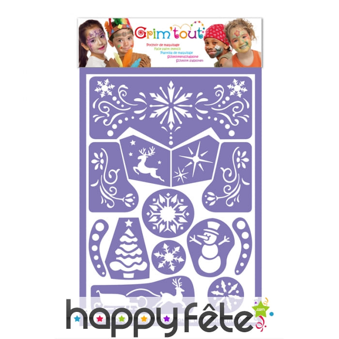 Pochoir princesse des neiges pour maquillage