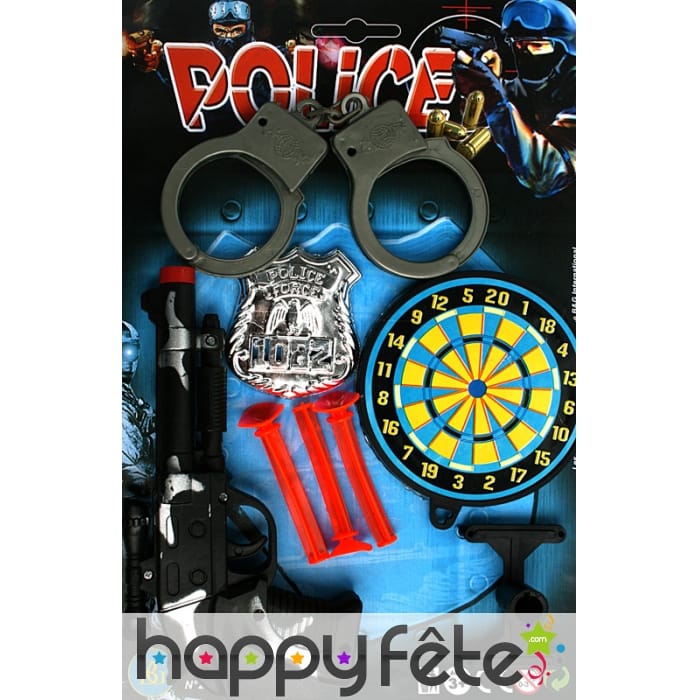 Panoplie pistolet et accessoires police